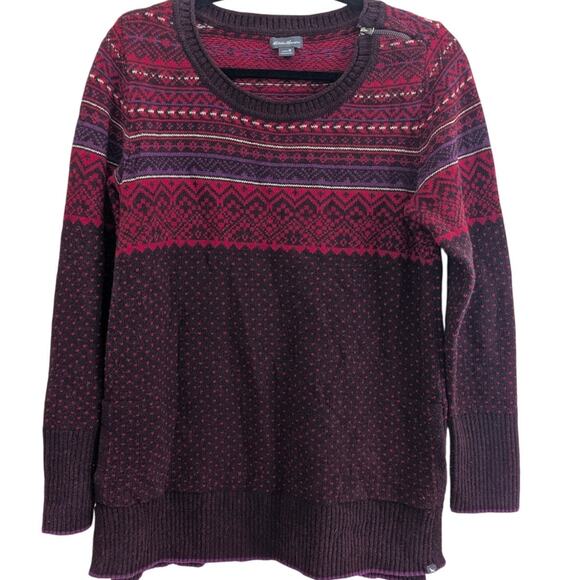 Vintage Eddie Bauer Fair Isle Crewneck Sweater size M - Picture 1 of 5